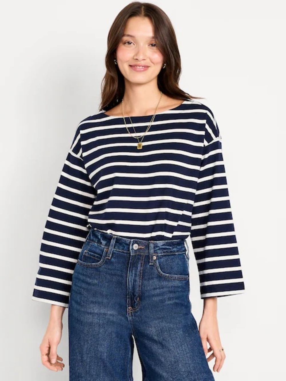 Old Navy Long-Sleeve Mariner Loose T-Shirt.